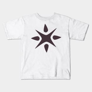 Large Geometric abstract snowflake in chocolate Kids T-Shirt